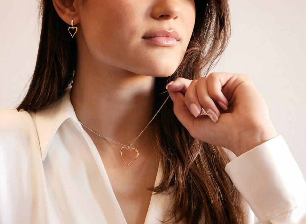 Heartwave heart earrings