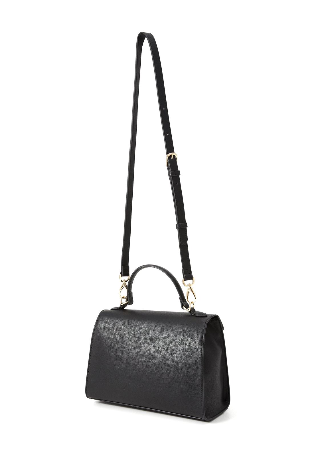 VALENTINO FAE RE FLAP OVER PEBBLED SATCHEL