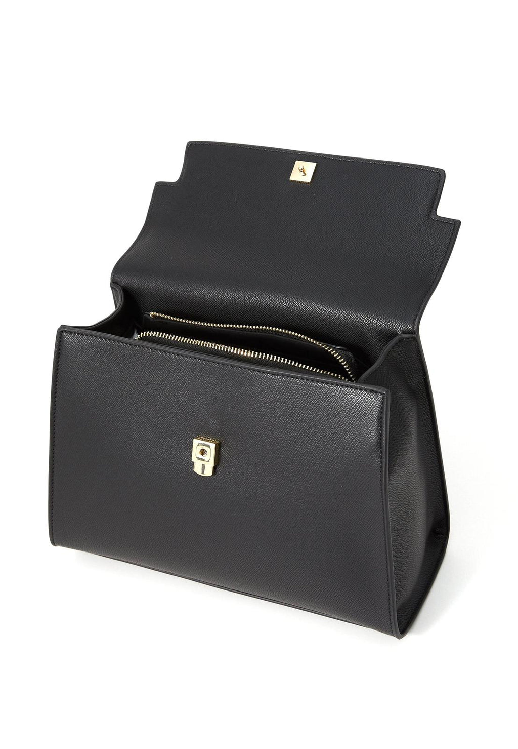 VALENTINO FAE RE FLAP OVER PEBBLED SATCHEL