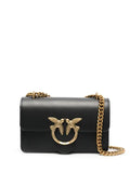 PINKO LOVE-BIRDS CALF-LEATHER SHOULDER BAG