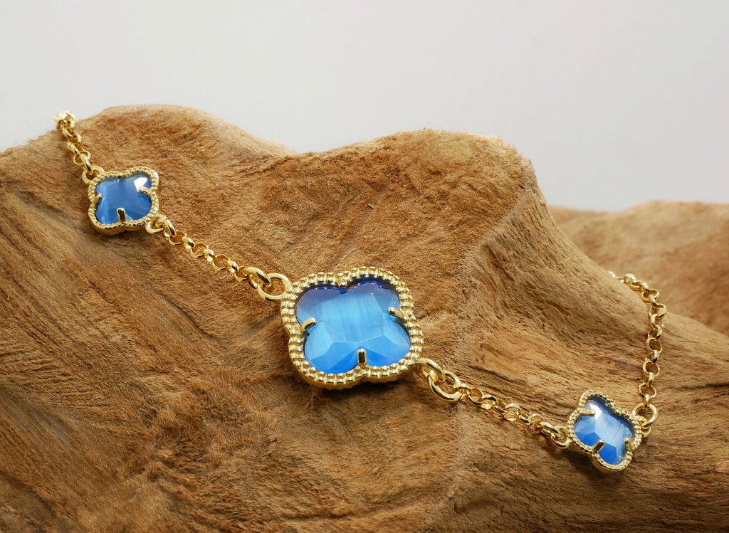 Clover | Bracelet with Blu Quartz
