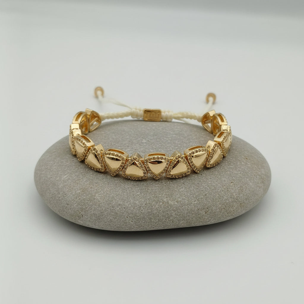GEOMETRIC HEART DRAWSTRING BRACELET
