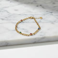 MULTICOLOR CRYSTAL CURB CHAIN BRACELET