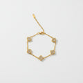 CRYSTAL CLOVER CHAIN BRACELET