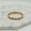MULTICOLOR ENAMEL AND CRYSTAL BANGLE BRACELET