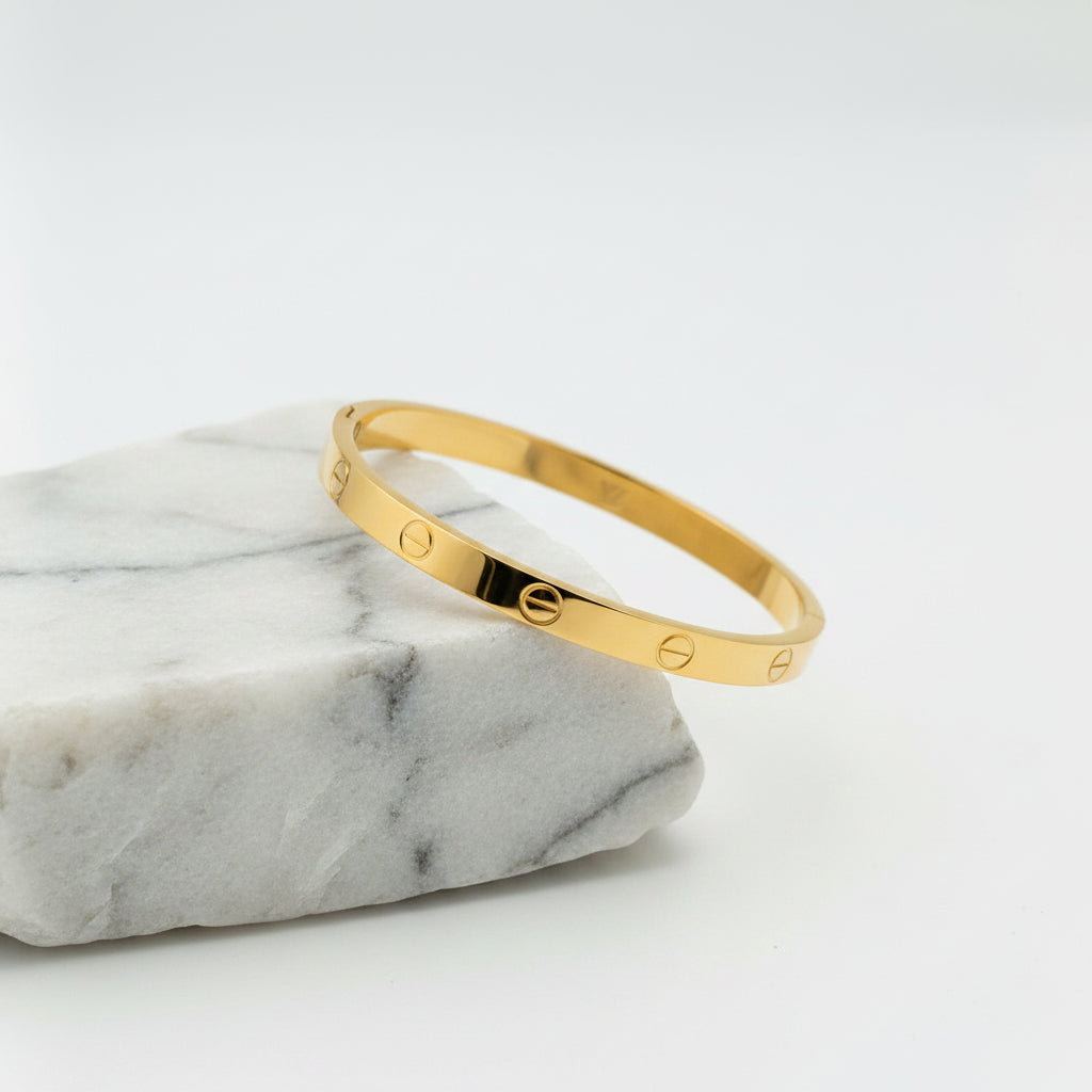 ICONIC SCREW MOTIF BANGLE BRACELET