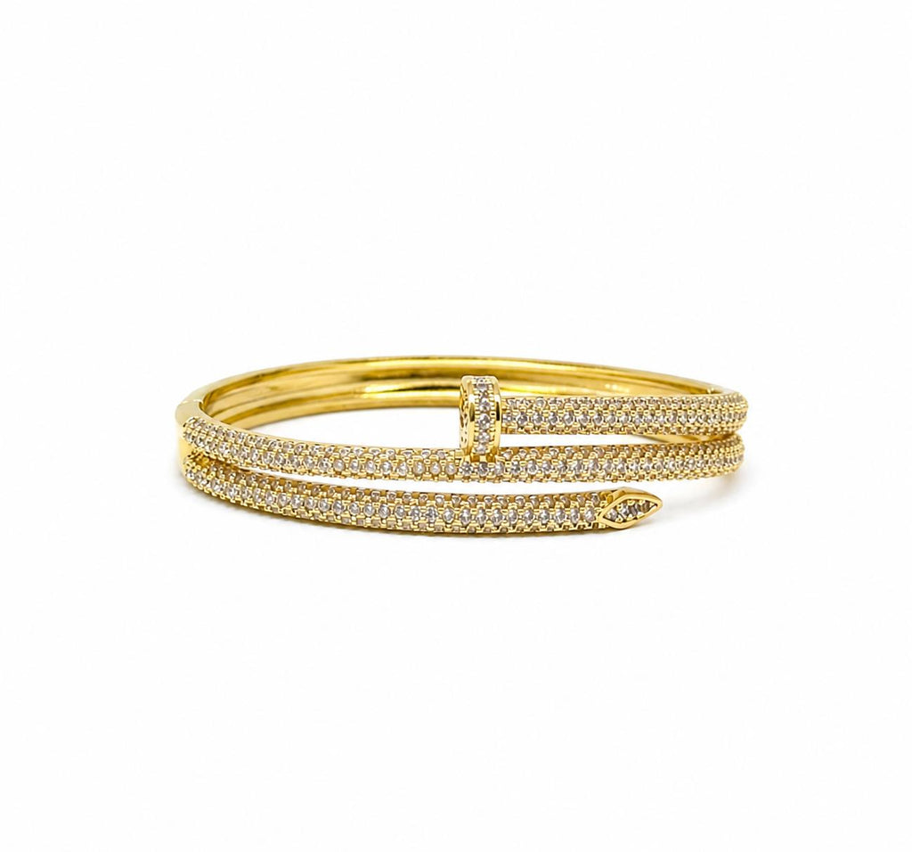 Vera Luce Gold-Tone Stainless Bracelet with Sparkling Cubic Zirconia
