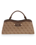 GUESS Handbag Lindsey Small Satchel Latte logo - Handbags in Kuwait | حقيبة يد ساتشيل صغيرة ليندسي بشعار 4G لاتيه - Saya