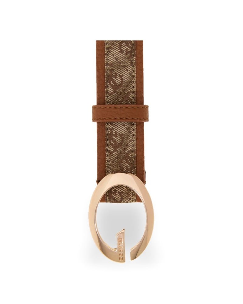 GUESS - Belt Camden Women Latte logo/Cognac M