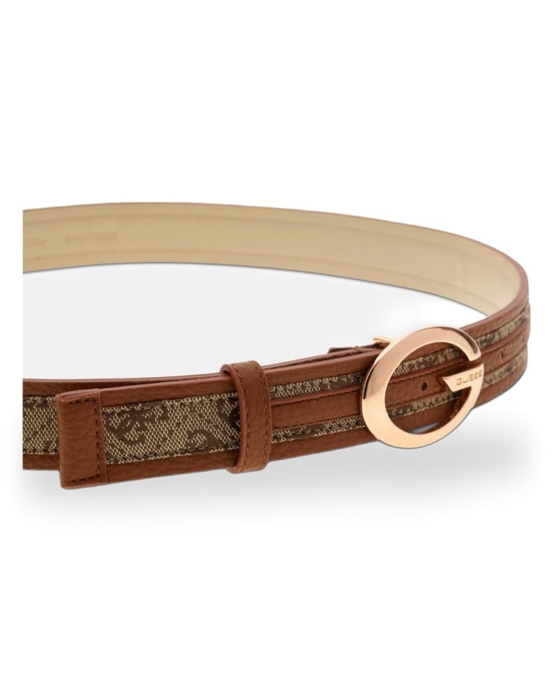 GUESS - Belt Camden Women Latte logo/Cognac M