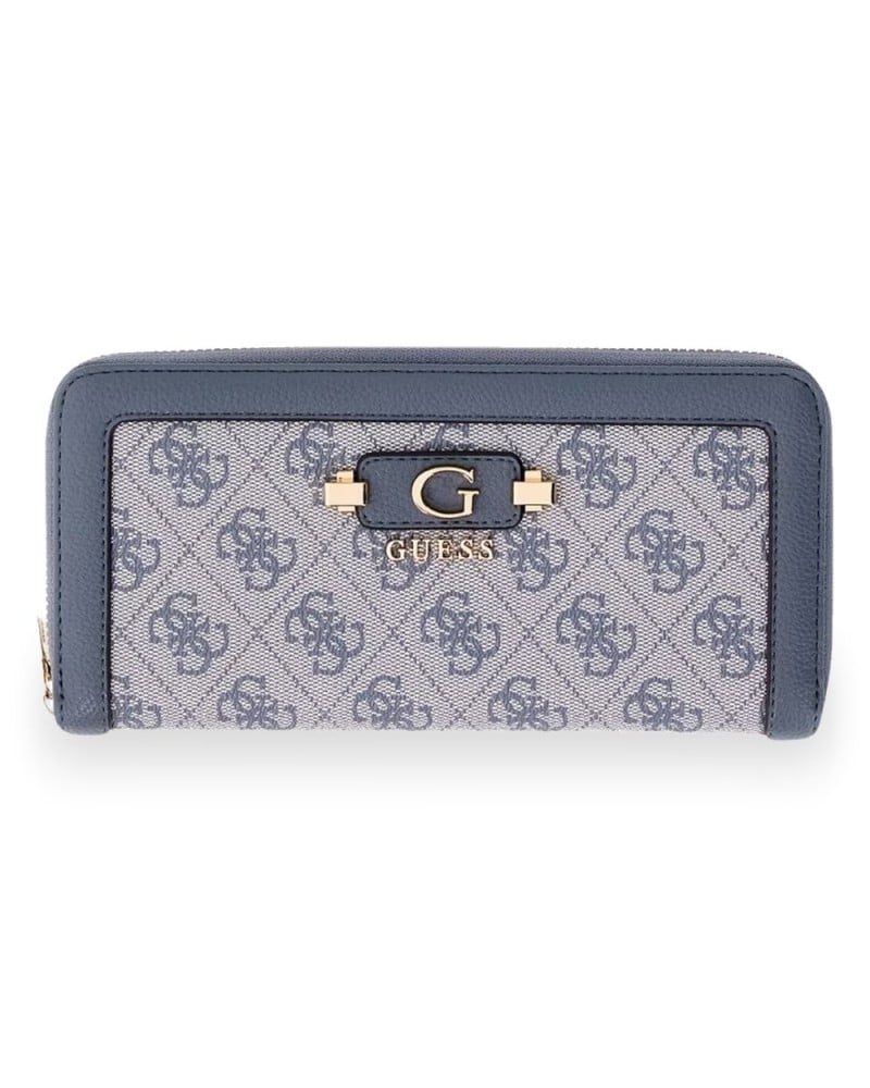 GUESS Wallet Lindsey Large Zip Around Slate logo - Wallets in Kuwait | محفظة ليندسي كبيرة بسحاب كامل بشعار 4G رمادي