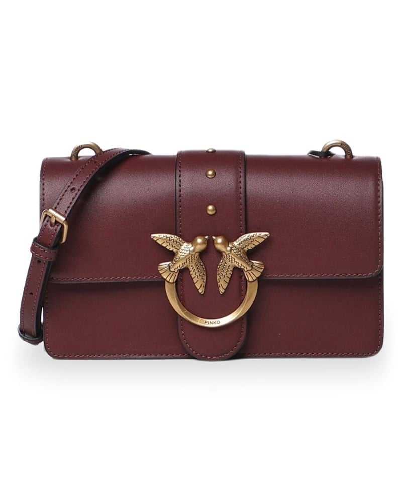 PINKO Small Love Bag One leather crossbody bag - Crossbody Bags in Kuwait | حقيبة كروس بودي لوف باغ وان (Love Bag One)