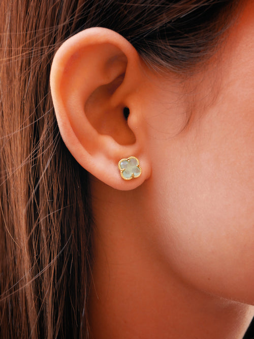 Clover | Earrings with Green Quartz