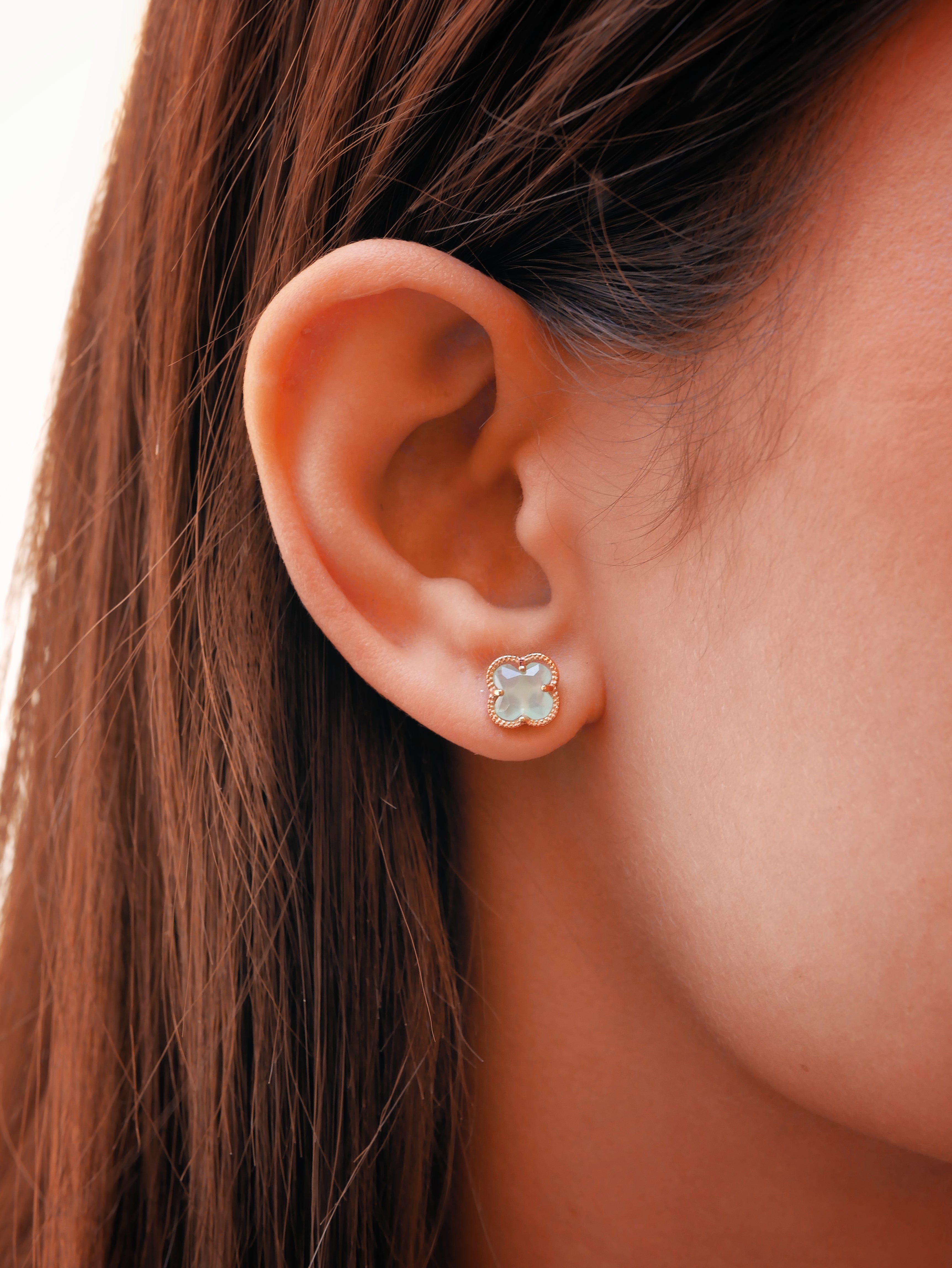 Clover | Earrings with Green Quartz